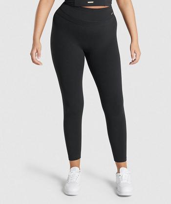 Gymshark Whitney High Rise Ženske Tajice Crne | HR 4066BEX